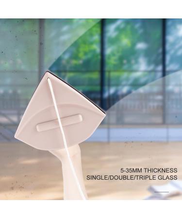 LTLJX Magnetic Window Cleaner Double Sided Glass Cleaner Home Adjustable Magnet Glass Surface Wiper Brush Plastic Cleaning Tool for Glass High Windows 5-35mm Brown - Buy Online on GoSupps.com