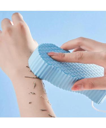 Exfoliating Bath Sponge - Soft Blue Shower Brush for Dead Skin Removal | Reusable & Gentle for Adults - Buy Online on GoSupps.com