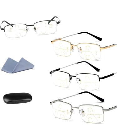 Outfany Intellireaders: Titanium Progressive Dual-Use Reading Glasses 2.0x for Men & Women - Multifocus Design for Comfortable Reading - Buy Online on GoSupps.com