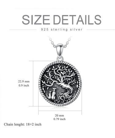 WINNICACA Sterling Silver Tree of Life Pet Dog Necklace - Mother Child Pet Jewelry for Animal Lovers | Perfect Birthday or Mother's Day Gift - Buy Online on GoSupps.com