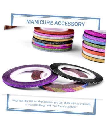 Healeved 60 Pcs Adhesive Line Sticker Flash Tape Color Tape Epoxy Colored Duct Tape Colorful Tape Manicure Sticker Washi Tape Dispenser Decor Gold and Silver Thread Nail Stickers - Buy Online on GoSupps.com