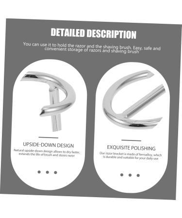 Magiclulu Shaver Holder Stand - Humanized Vertical Razor Organizer for Bathroom Ideal for Beard & Shaving Brush - Buy Online on GoSupps.com