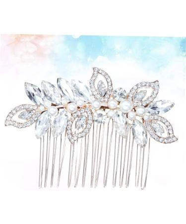 FRCOLOR Wedding Hair Accessory Goody Hair Pearl Hair Clip Headwear for Women Pearl Hair Accessories Rhinestone Headpiece Pearl Hair Pin Womens Hair Accessories Tiara Comb Bride Crystal - Buy Online on GoSupps.com