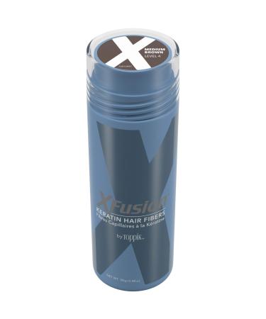 XFusion Keratin Hair Fibers - Gray (Large Size 28g) Medium Brown