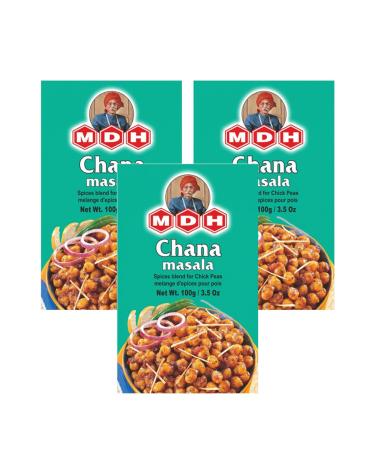 MDH Various Seasoning Masala Powder - A Mixture of Spices Adds Taste - Aromatic & Enhances the flavor of the meal -Simplifies & Speeds Up The Cooking Process (Chana Masala (100g) Pack of 3)