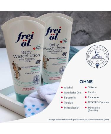 Free Oil Baby Wash Lotion - Edible Baby-Safe Tear-Free Formula for Sensitive Skin & Neurodermatitis (150ml) - Buy Online on GoSupps.com