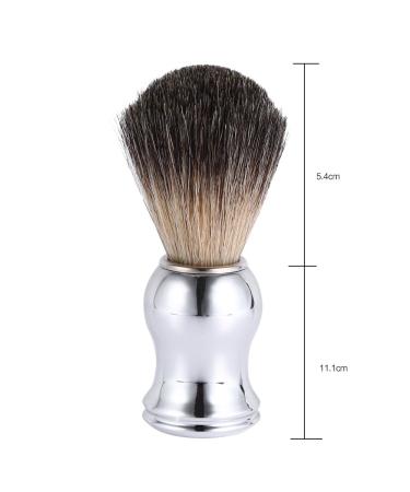 Handmade Men's Shaving Brush | Stylish Facial Cleaning Tool with Silver Handle | Perfect for Foam & Soap - Buy Online on GoSupps.com