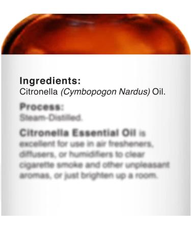 MAJESTIC PURE Citronella Essential Oil 1 fl oz - Therapeutic Grade, Pure & Natural for Aromatherapy, Massage, Topical & Household Uses - Buy Online on GoSupps.com