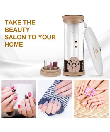 TOUCHBeauty Portable Electric Nail File Manicure & Pedicure Drill with LED Light - Gold PL-1333 - Buy Online on GoSupps.com