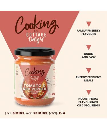 Cottage Delight - Tomato and Red Pepper Pasta and Pizza Sauce 350g - Buy Online on GoSupps.com