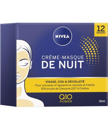 NIVEA Q10 Power Night Cream-Mask (1 x 50 ml) anti-aging cream enriched with Q10 and creatine moisturizing neck & d collet cream nourishing women's facial care - Buy Online on GoSupps.com
