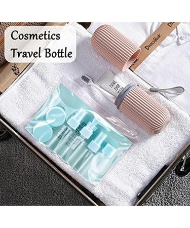 Grantop Travel Bottles Set 11 Pcs Set Cosmetics Travel Bottle Leak Proof Squeezable containers & Spray Bottles with Labels Dropper Funnel for Filling (Blue-11Pcs) - Buy Online on GoSupps.com