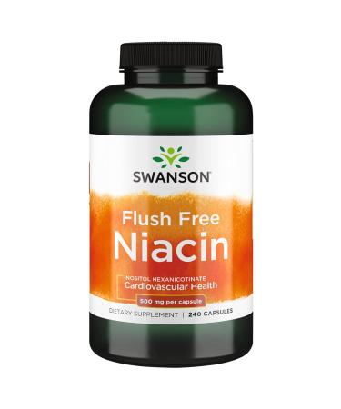 Swanson Flush Free Niacin 500 Milligrams 240 Capsules 1