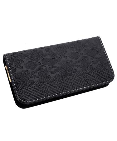 Cabilock Leather Hairdressing Pouch Leather Barber Tool Bags Hair Cutting Tool Holder Hairstylist Kit Bag Shear Hairdressing Holder Leather Handbag Scissors Tool Bag Toolbox Dragon Pattern