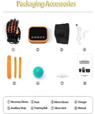 Buy Rehabilitation Robot Gloves for Stroke Patients | Smart Chargeable Finger Training Orthotics for Hemiplegia - Right Hand (Size M - Buy Online on GoSupps.com