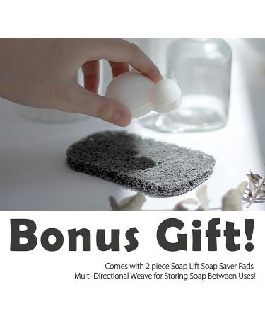 Exfoliating Soap Pocket & Scrubber Set - Graphite Gray | 2 Pack - Buy Online on GoSupps.com