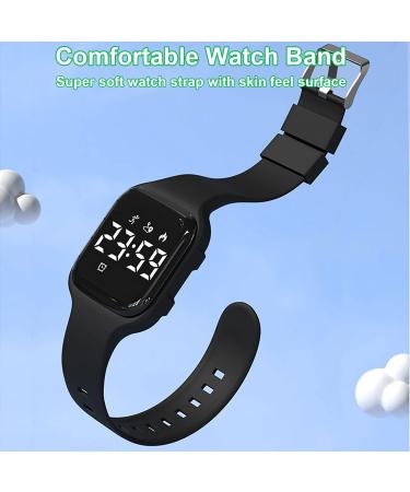 Buy Huyvmay Waterproof Fitness Pedometer Clock - 20-Day Rechargeable Battery Step Counter Watch for Kids Women & Seniors - International Shipping Available! - Buy Online on GoSupps.com