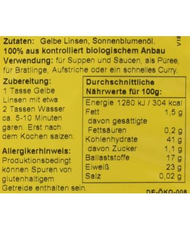 Organic Rapunzel Yellow Lentils (1 x 500 g) - Premium Quality for International Shipping - Buy Online on GoSupps.com