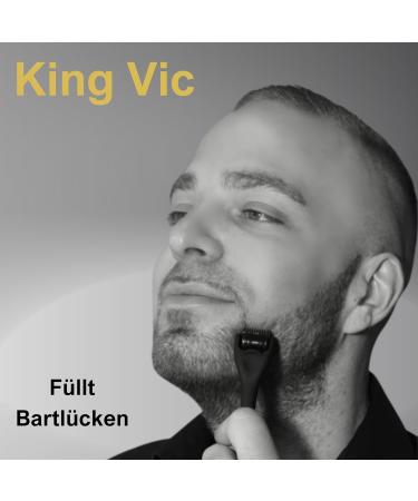 Bart Roller Dermaroller 540 Titanium Needles 0.25mm | King Vic Derma Beard Roller for Face & Body | Professional Microneedling Tool to Stimulate Beard & Hair Growth - Buy Online on GoSupps.com