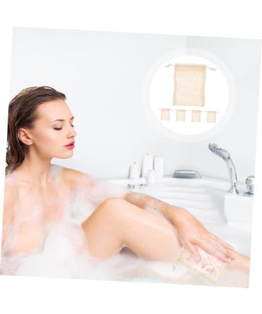 VINTORKY 5pcs Soap Storage Bag Mesh Soap Saver Soap Mesh Bag Soap Bag Soap Foaming Bag Scrubbing Cotton Linen - Buy Online on GoSupps.com