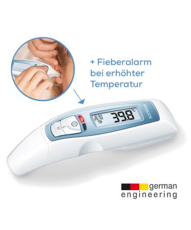 Sanitas 6-in-1 Multifunctional Thermometer SFT 65 | Digital Forehead & Ear Thermometer with Alarm Date & Time - Ship Worldwide! - Buy Online on GoSupps.com