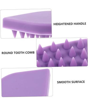 BUIFULSIC 1STK Bathing Brush | Silicone Dog & Body Massager Brush | Hair Shampoo Brush - Violet 8.5x7cm - Buy Online on GoSupps.com