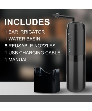 Rechargeable Electric Ear Wax Removal Kit | Safe & Effective Ear Irrigation Tool with 300ml Water Bottle - Buy Online on GoSupps.com