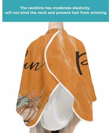 Hello Pumpkins Barber Cape - Adjustable Fall Hair Cutting Cape for All Ages | 55x63 Inch Pumpkin Design for Salon Use - Buy Online on GoSupps.com