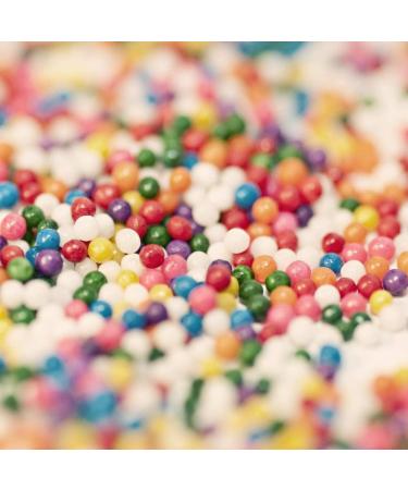Rulop Dairy Free Hundreds and Thousands Nonpareils 200g Rainbow Sprinkles - Colourful Sugar Balls That Are a Tasty and Exciting Option For Topping Cakes Ice Cream and Cookies - Buy Online on GoSupps.com