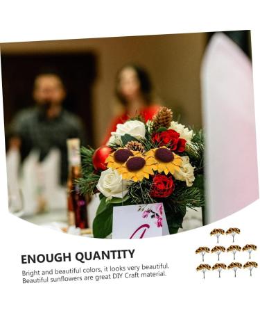 HOMSFOU 2 Packs Sunflower Paper Flower Diy Sunflower Decor Paper Sunflower Ornament Simulation Flower Diy Artificial Sunflower Artificial Flower Flowers Yellow 7X3CM - Buy Online on GoSupps.com