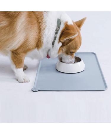 Audwud Silicone Waterproof Pet Feeding Mat - Anti-Slip for Dogs & Cats | 47x30 cm | Ice Blue - Buy Online on GoSupps.com