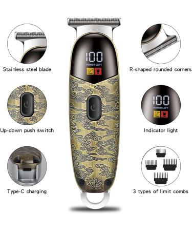 Professional Hair Trimmer for Men | Cordless T-Blade Edgers & Grooming Kit | Gifts for Men - Gray - Buy Online on GoSupps.com