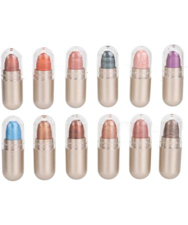 Jauarta 12 Colors Capsule Eyeshadow Palette Glitter High Pigmented Long Lasting Capsule Eye Shadow Sticks for Makeup - Buy Online on GoSupps.com