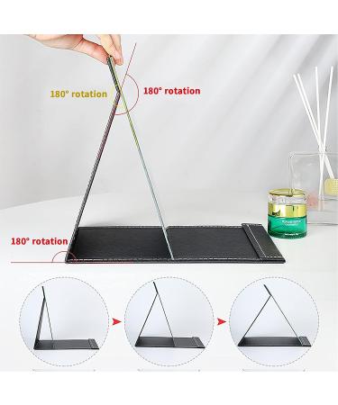 Youlanda Portable Folding Makeup Mirror with Stand - Travel Vanity Desk Mirror - PU Leather, Black - Buy Online on GoSupps.com