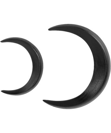 Wooden Moon Hair Fork Hairpin 2 Sizes Fix Hair Firmly Perfect for Every Occasion Crafted From Top Grade Wooden Material (Black) - Buy Online on GoSupps.com