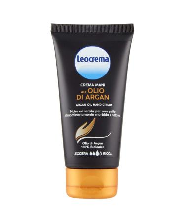 Leocrema Hand Cream with 100% Organic Argan Oil - Strong anti-aging effect - slowing skin aging! Provides 24-hour deep hydration! 75ml