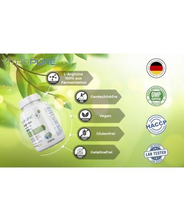  VitroPure Strong combination: Highly dosed L-arginine + pine bark extract (Pinus Pinaster subsp.) increased bioavailability thanks to - Buy Online on GoSupps.com