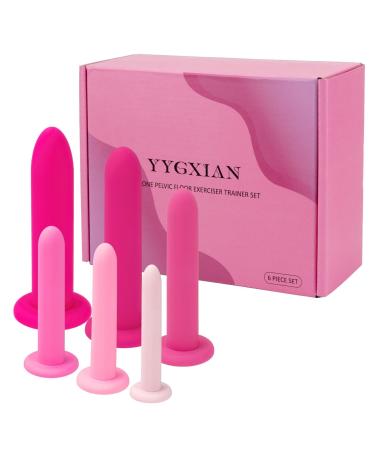 Silicone Pelvic Floor Muscle Dilator Exerciser Trainer Set - 6 Kit System (Large Set)