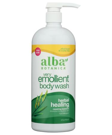Alba Botanica Very Emollient Bath and Shower Gel Herbal Healing 32 Ounce Herbal Healing 32 Fl Oz (Pack of 1)