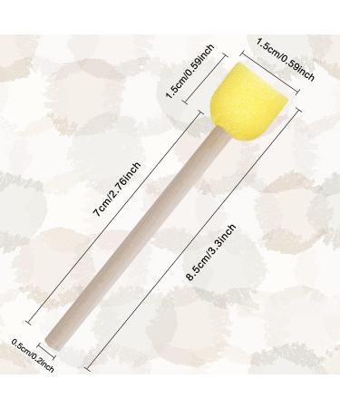 40 Pieces Round Paint Foam Sponge Brush Set Sponge Paint Brush Paint Tools for Kids Wooden Handle Foam Brushes Stencil Sponge Foam Paint Brush for Kids DIY Painting Arts and Crafts Yellow - Buy Online on GoSupps.com