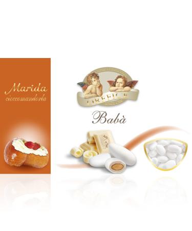 Dragees with Babà Rum with Almond Covered with White Chocolate 500g (90 Units)