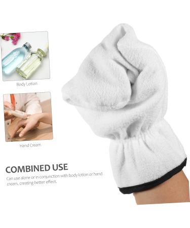 POPETPOP Wax Work Gloves 2 Pairs Wax Essential Oil Gloves White Work Moisturizing Flannel Wax Hand Gloves - Buy Online on GoSupps.com