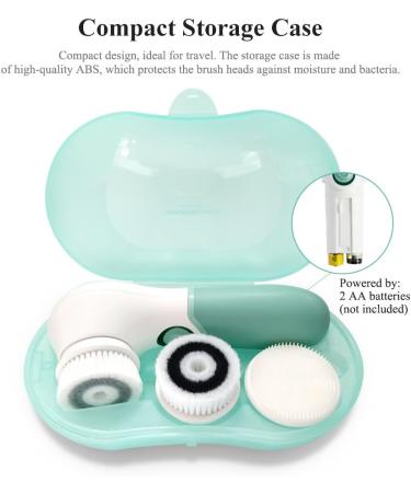 TOUCHBeauty Face Cleansing Brush with 3 Spin Brushes - Gentle, Deep Cleansing and Exfoliating with Case - Buy Online on GoSupps.com