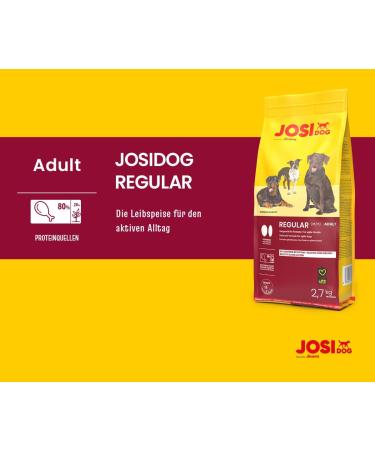 JosiDog Regular (3 x 2.7 kg) | Food for Lightly Active Dogs | Premium Dry Food for Adult Dogs | Powered by Josera - Buy Online on GoSupps.com