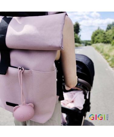 Gigi Kids Silicone Pacifier Box | Storage Holder for 2 Pacifiers | High-Quality 100% Food-Safe Silicone | Dishwasher-Proof | Dark Pink Baby Accessories - Buy Online on GoSupps.com