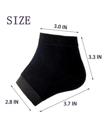 Rishaca Moisturizing Gel Socks for Cracked Heels Treatment - 10 Pair Black Silicone Socks for Dry Foot Skin Care - Buy Online on GoSupps.com