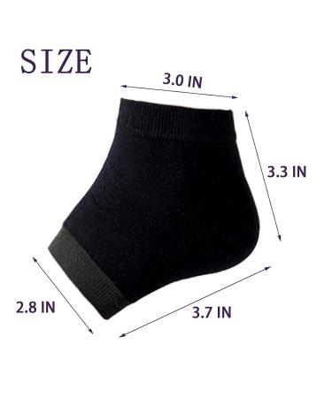 Moisturizing Gel Socks for Cracked Heels Treatment - Open Toe Silicone Spa Socks for Dry Feet Care (2 Pairs - Black & Gray) - Perfect for Women - Buy Online on GoSupps.com