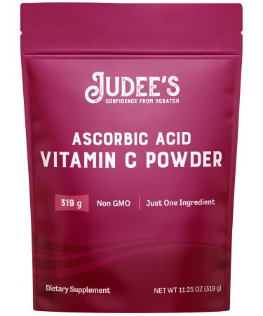 Judee s Pure Vitamin C Powder 11.25 oz - 100% Non-GMO Gluten-Free and Nut-Free - (L - Ascorbic Acid) - Immune Support & Antioxidant Supplement - No Fillers - for Cosmetics and Preserving Foods 11.25 Ounce (Pack of 1)