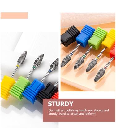 POPETPOP 5pcs Nail Polisher Nail Drill Bits for Nails Pro Tools Professional Drill Bits Nail Drill Bits Cuticle Nail Tools for Nail Art Nail Supplies Electric Tools Tungsten Steel Fragments 7x1.3cmx5pcs As Shown 3x5pcs - Buy Online on GoSupps.com