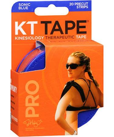 KT Tape Pro Kinesiology Therapeutic Sports Tape 20 Precut 10 inch Strips Sonic Blue